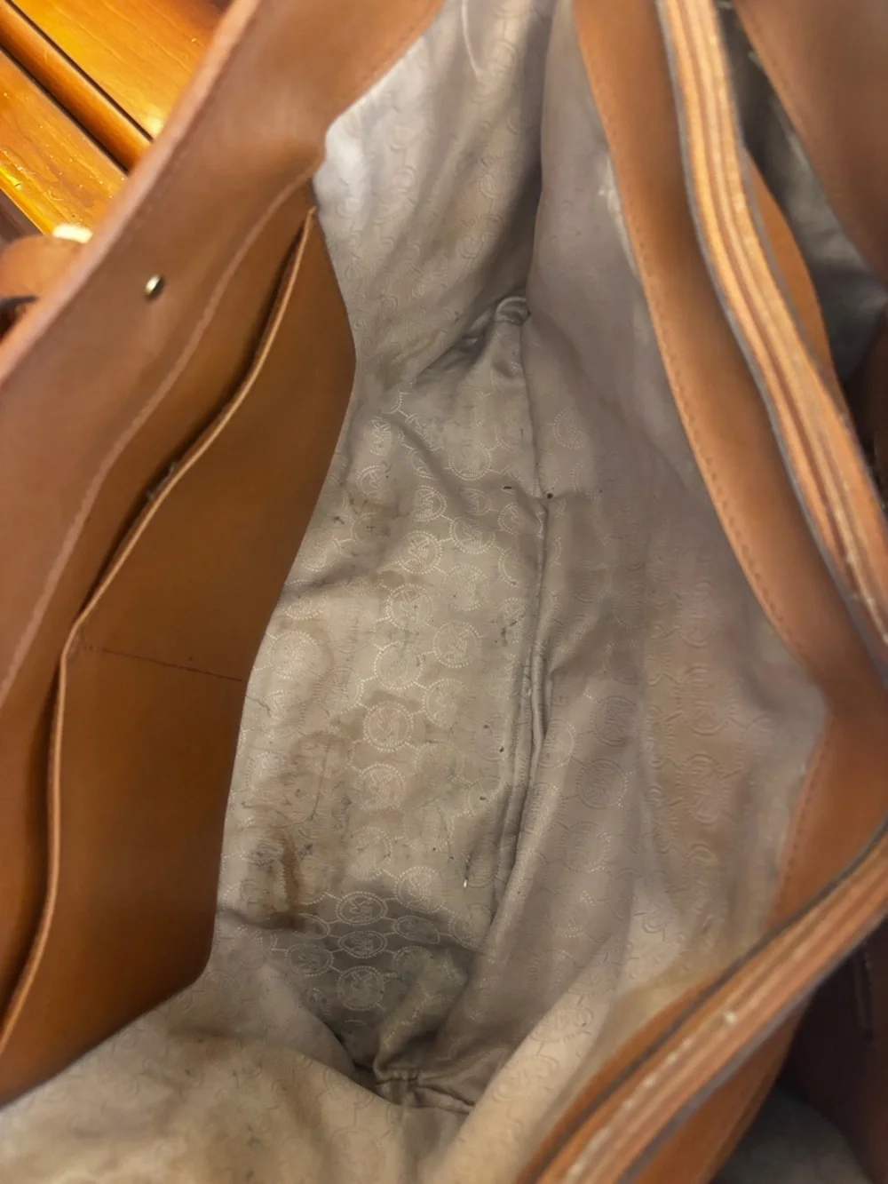 Michael Kors Jet Set Saffiano Leather Tote Brown MK Bag